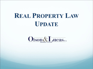 Real Property Law Update 2014 - Olson