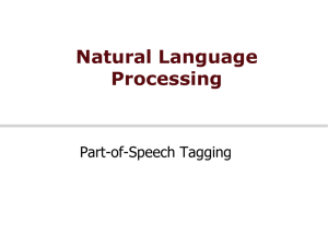 Part-of-speech tagging