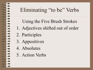 Eliminating “to be” Verbs