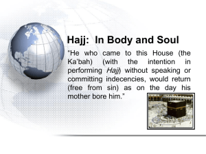 Hajj Workshop Presentation - Part 1
