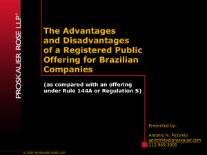 Advantages and Disadvantages of a Registered Public Offering