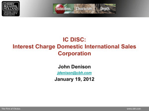 IC-DISC Presentation