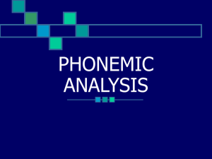 LECTURE_10_Phonemic analysis