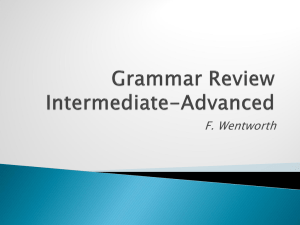 Grammar Review Intermediate