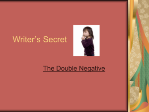 Double Negatives PowerPoint