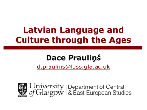 Latvian Language and Culture through the Ages