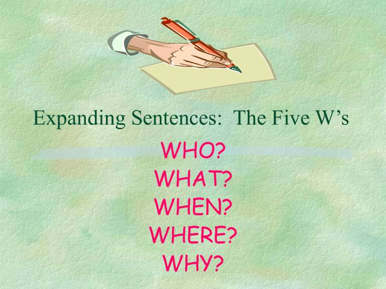 5-w-s-sentences