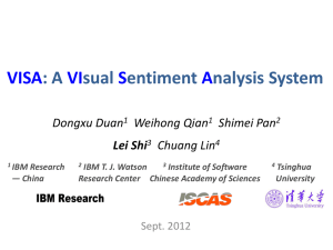 Visual Sentiment Analysis –UI Framework
