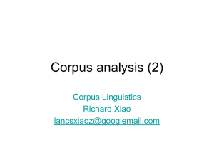 Corpus analysis