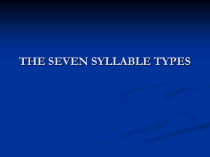 THE SEVEN SYLLABLE TYPES