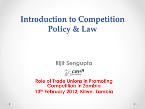 Introduction to Competition Policy and Law