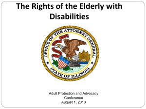 Jason Johnson "The Legal Rights of the Elderly with Disabilities"