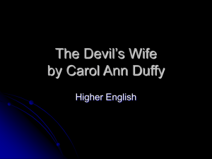 The Devil`s Wife by Carol Ann Duffy