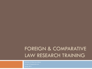 Foreign & Comparative Law - University of Miami | School of Law