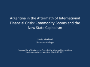 Argentina in the Aftermath of International Financial Crisis