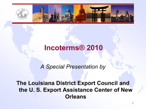 INCOTERMS-2011 - Louisiana District Export Council