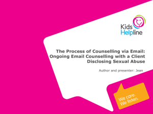 1. An overview of KHL email counselling