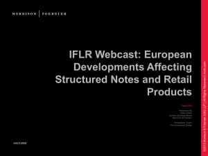 European developments affecting structured notes