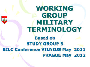 Working Group Military Terminology