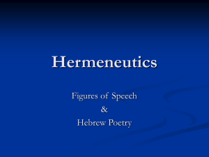 Figures of Speech & Hebrew Poetry