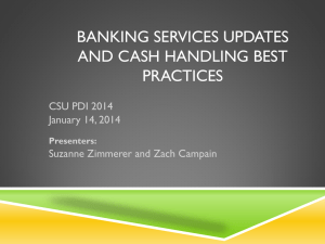 Banking Services PDI 2014 - CSU Department of Business and