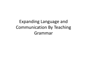 Expanding Language and Communication