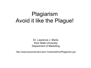 Plagiarism Avoid it like the Plague! - Personal.kent.edu