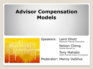 Advisor Compensation Models - Federation of Mutual Fund Dealers