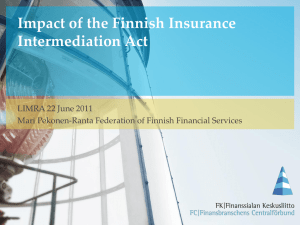 Impact of the Finnish Insurance Intermediation Act
