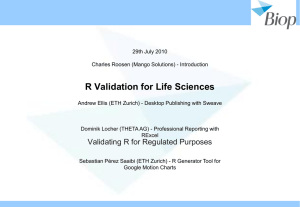R Validation for Life Sciences