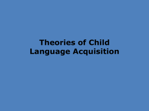 How to characterize child language acquisition? Critical age