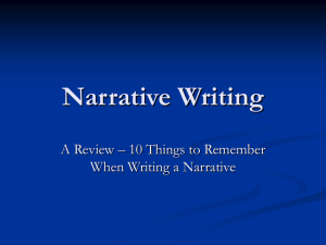 Narrative Writing - Bookunitsteacher.com