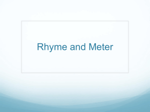 Rhyme and Meter