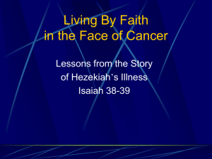 Living By Faith in the Face of Cancer
