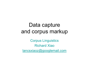 Corpus Linguistics: the basics
