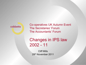 Changes in IPS law 2002 to 2011 - Co