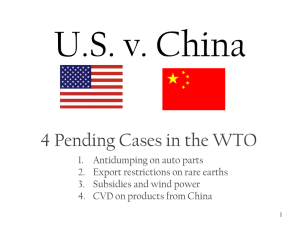 U.S. v. China - International Trade Relations