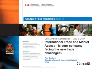 Tom Graham, CFIA - Canadian Meat Council
