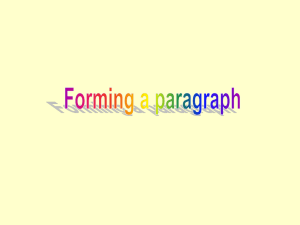 Forming paragraphs