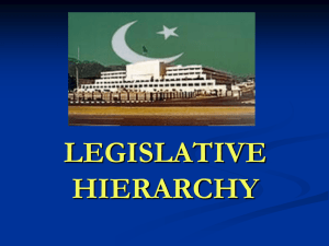 LEGISLATIVE HIERARCHY - Pakistan Engineering Council