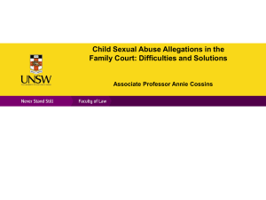 Child Sexual Abuse Allegations in the Family Court: Difficulties