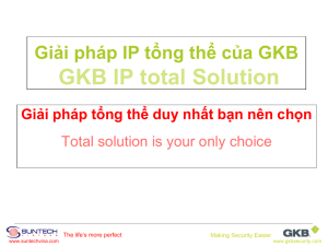Giải pháp giám sát qua IP camera của GKB