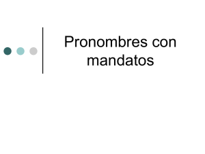 Pronombres con mandatos