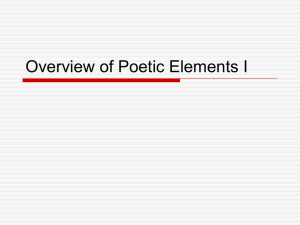 Overview of Poetic Elements