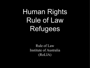 refugee status - Rule of Law Institute of Australia