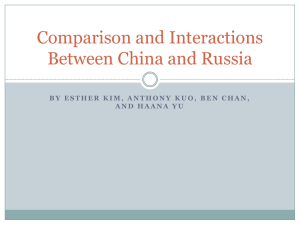 Comparison and Interactions Between China and Russia