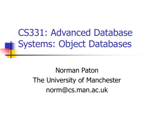 CS3311 – Advanced Database Systems