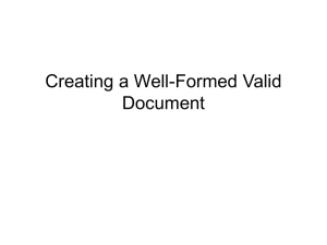 Creating a Well-Formed Valid Document