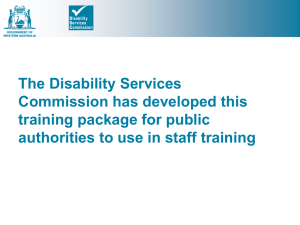customer service - Disability Services Commission