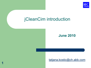 jCleanCim Overview (presentation) - CIMug